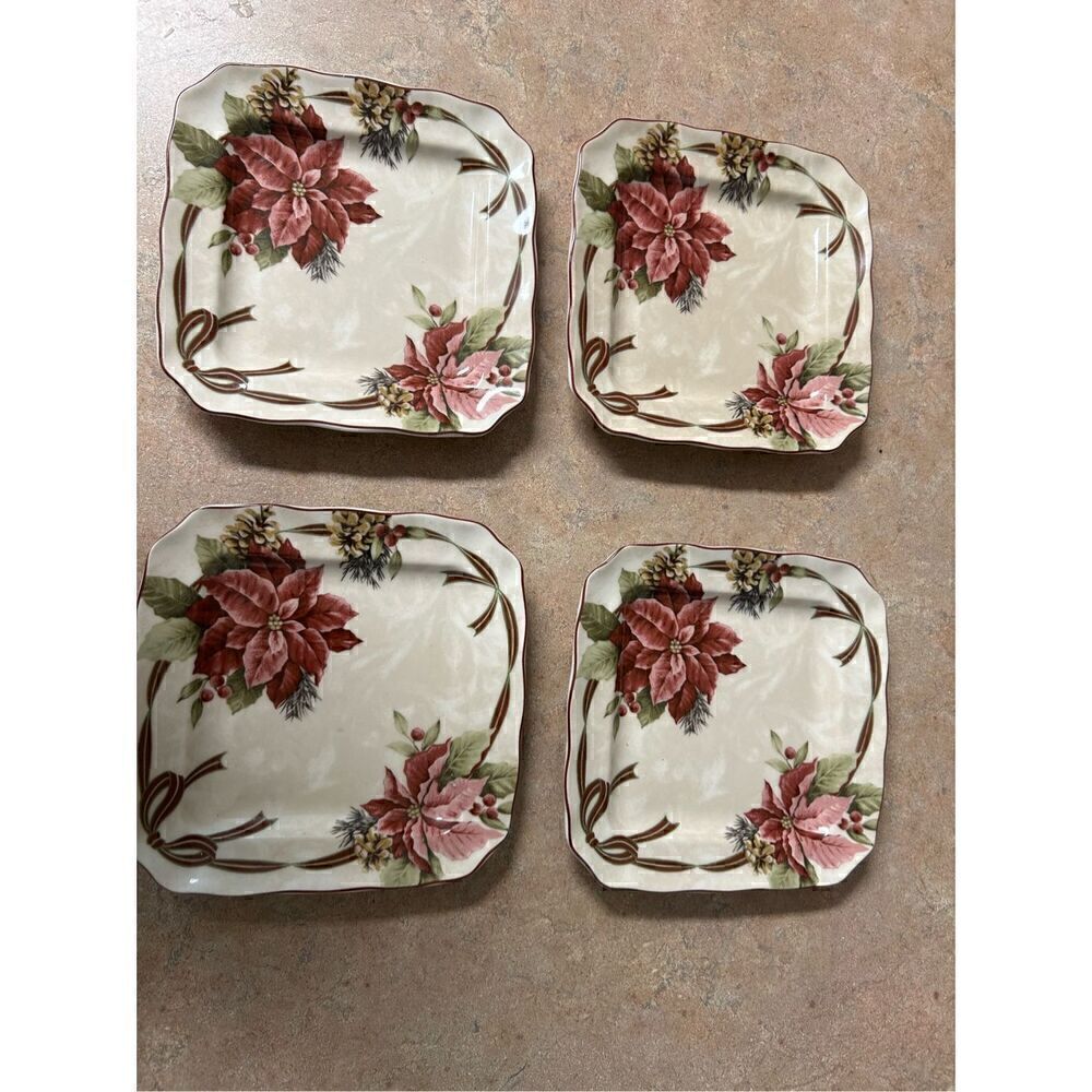 222 fifth Yuletide Celebration fine China dessert plates